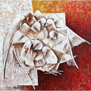 Rashid Ali, 20 x 20 inch, Acrylics on Canvas,   Figurative Painting, AC-RA-013